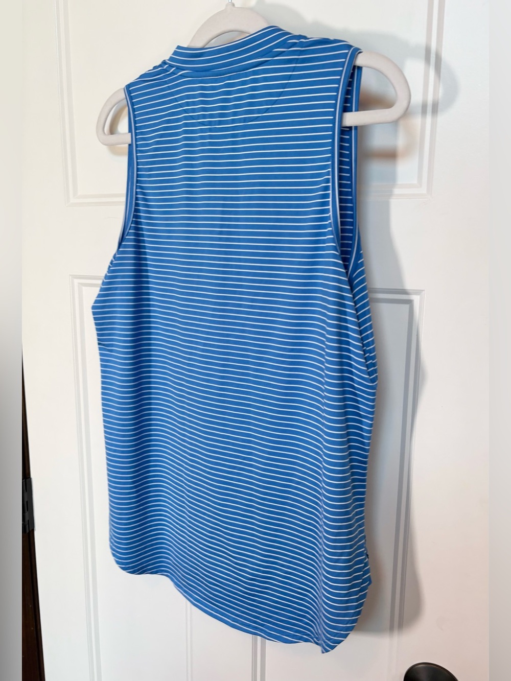 Peter Millar Women's Vista Stripe Shirley Sleeveless Quarter Zip Golf Polo Med - Picture 8 of 13